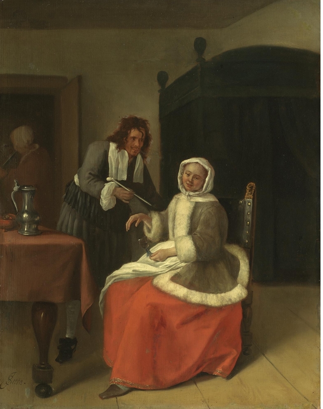 Lovers At Wine Jan Steen Artwork On Useum