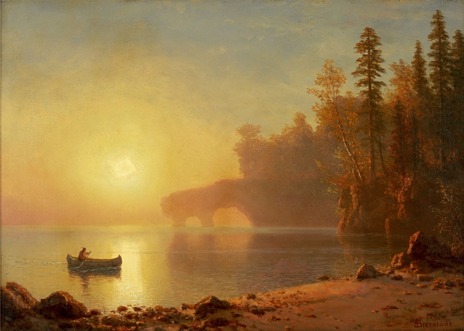 Indian Canoe Albert Bierstadt Artwork On Useum