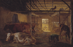 A Cowshed on a Farm at Vejby, Zealand