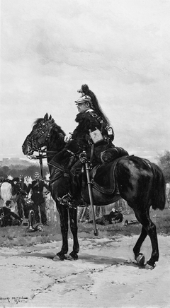 A Dragoon on Horseback by Édouard Detaille