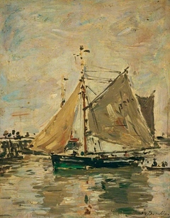A Fishing Boat, Trouville by Eugène Louis Boudin