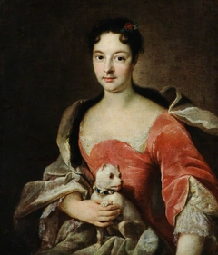 A Lady of the d'Hervart Family with a Dog on her Lap