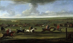 A race on the Round Course at Newmarket by John Wootton