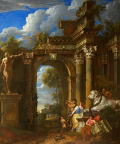A Ruined Classical Archway by Anonymous