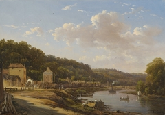 A view of the Seine and the Coteaux de Suresnes by Victor de Grailly