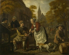 A Village Scene with a Cobbler
