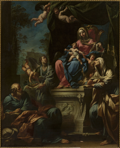 Adoration of Madonna by Francesco Monti