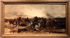 artiglieria francese minacciata da un assalto degli ulani nel 1870 by Wilfrid Constant Beauquesne