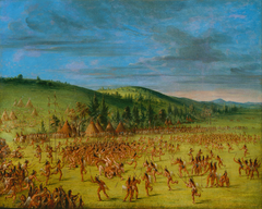 Ball-play of the Choctaw--Ball Up by George Catlin