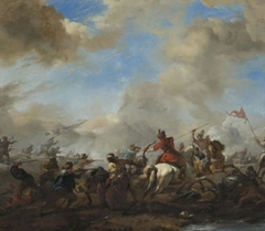 Battle between Europeans and Orientals by Philips Wouwerman