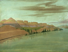 Beautiful Clay Bluffs, 1900 Miles above St. Louis by George Catlin