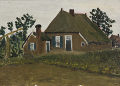 Boerderij in de buurt van Ommen (S-5) by Hendrik Nicolaas Werkman