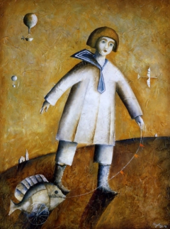 Boy with a Fish by Yevgenia Nayberg