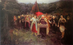 Burial of a Kish Otaman by Oleksandr Murashko