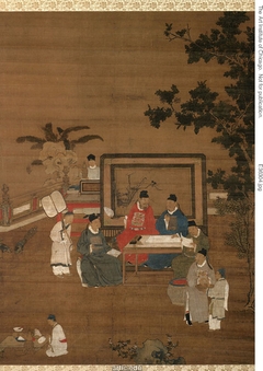 Calligraphy, probably from the set "The Four Accomplishments" by anonymous painter
