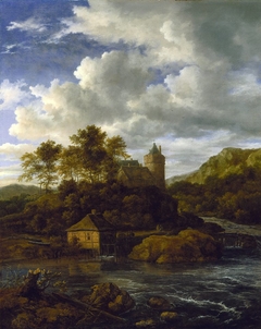 Castle and Watermill by a River by Jacob van Ruisdael