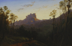 Castle Rock, Coromandel, sunrise, from the Mercury Bay track by Charles Blomfield
