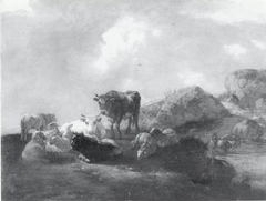 Cattle Resting at a River Crossing by Willem Romeyn