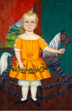 Child with Rocking Horse by Anonymous