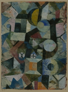 Composition with the Yellow Half-Moon and the Y by Paul Klee