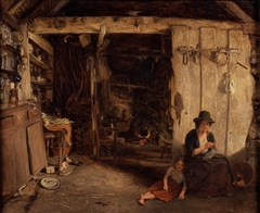 Cottage interior - North Wales by James Digman Wingfield