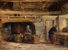 Cottage Interior, Trossavon near Bettws-y-Coed by David Cox Jr