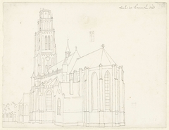 De kerk te Zaltbommel, Gelderland by Cornelis Pronk