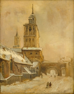 De westbouw van de Sint-Servaaskerk en het klooster by Alexander Schaepkens