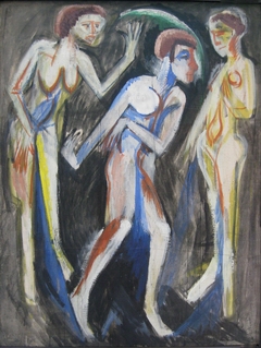 Der Tanz zwischen den Frauen by Ernst Ludwig Kirchner