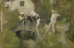 Dredging in the Woluwe by Jan Stobbaerts