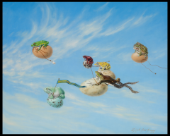 Egg Race by Linda Ridd Herzog Art