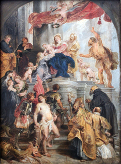 Enthroned Madonna with Child and Saints by Peter Paul Rubens