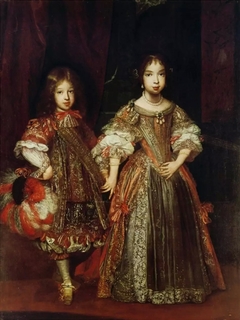 Erbprinz Max Emanuel II. und Maria Anna als Kinder by Sebastiano Bombelli