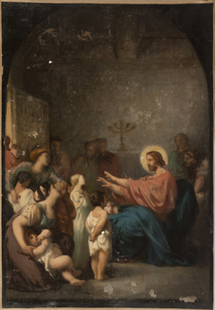 Esquisse pour l'église Saint-Etienne-du-Mont : Jésus et les petits enfants by Felix Henri Giacomotti