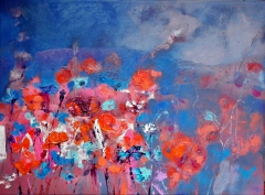 Evening Meadow, june 2013, oil canvas by ANNA ZYGMUNT