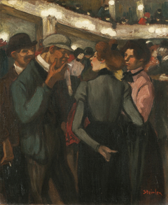 Filles et souteneurs au Moulin Rouge by Théophile Steinlen