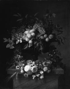 Frugter og blomster by William Hammer