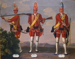 Grenadiers, 34th, 35th and 36th Regiments of Foot, 1751 by David Morier