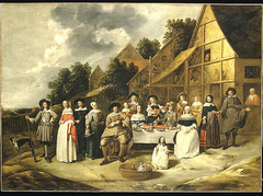 Group Portrait: A Wedding Celebration by Gillis van Tilborch