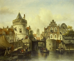 Imaginary View based on the Kolksluis, Amsterdam by Samuel Verveer