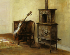 Interieur with a Cello by Carl Holsøe