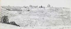 Jerusalem from the South with Sion and the Mosques of El-Aksa and Omar at Left by James Tissot
