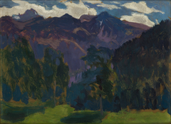 Landscape from the Tatra Mountains – two-sided painting by Jan Stanisławski