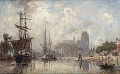 Le port de Dordrecht by Johan Jongkind