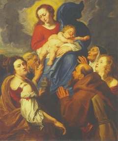 Madonna and Child with Five Saints by Anonymous