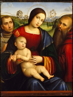 Madonna and Child with Saints Francis and Jerome by Francesco Francia