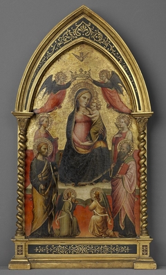 Madonna mit vier Heiligen und Engeln (?) by Florentinisch