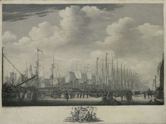 Manning the Fleet in the Harbor of Flushing, 1804 by Engel Hoogerheyden