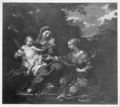 Maria mit Kind und der hl. Martha von Astorga by Ciro Ferri