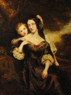 Martha Buckworth, Mrs William Lyde Wiggett Chute (d. 1888), with her Son, Chaloner William Wiggett Chute (1838-1892) by Frederick Richard Say